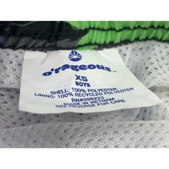 O’rageous Boys Swim Camo Sharks Board Shorts Alaskan Blue & Jasmine Green 2 Pair - Picture 9 of 11